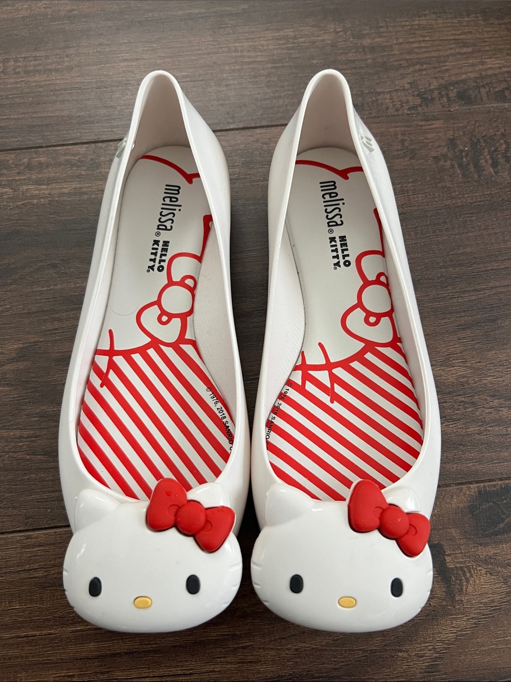 Melissa x Hello Kitty Special White Jelly Flats